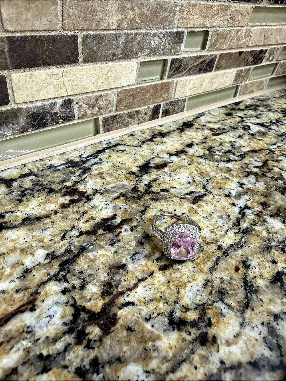 Pink Oval-Cut Ring Like New